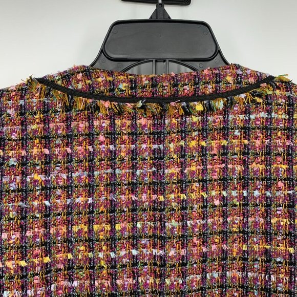 Lane Bryant Coat Tweed Plaid Tie Front Lined Jacket - Picture 11 of 12